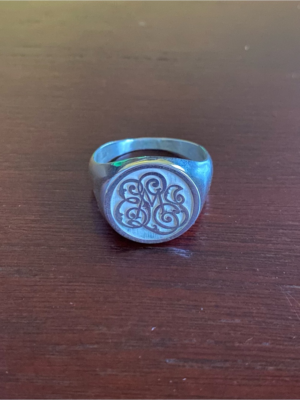 Classic Custom Monogram Signet Ring from Edmund T. Ahee Jewelers